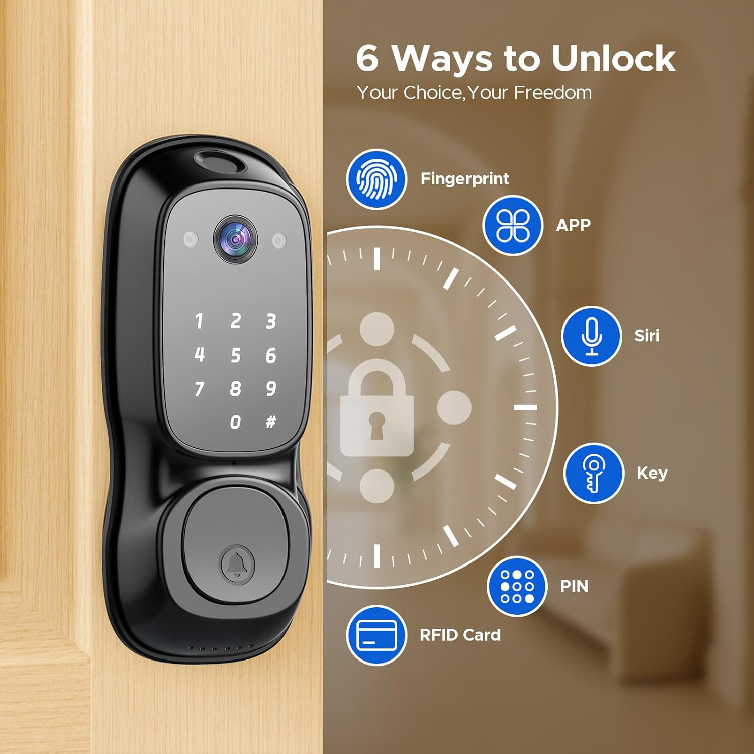 Tuya Wifi Smart Door Lock ‎Cam - Electronics & Gadgets Starting With V 评论和价格