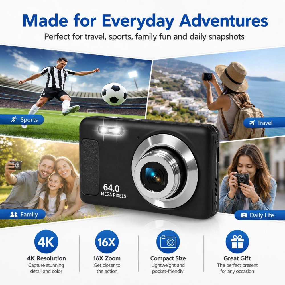 4K Ultra HD Portable Digital C - Electronics Gadgets For Home 评论和价格