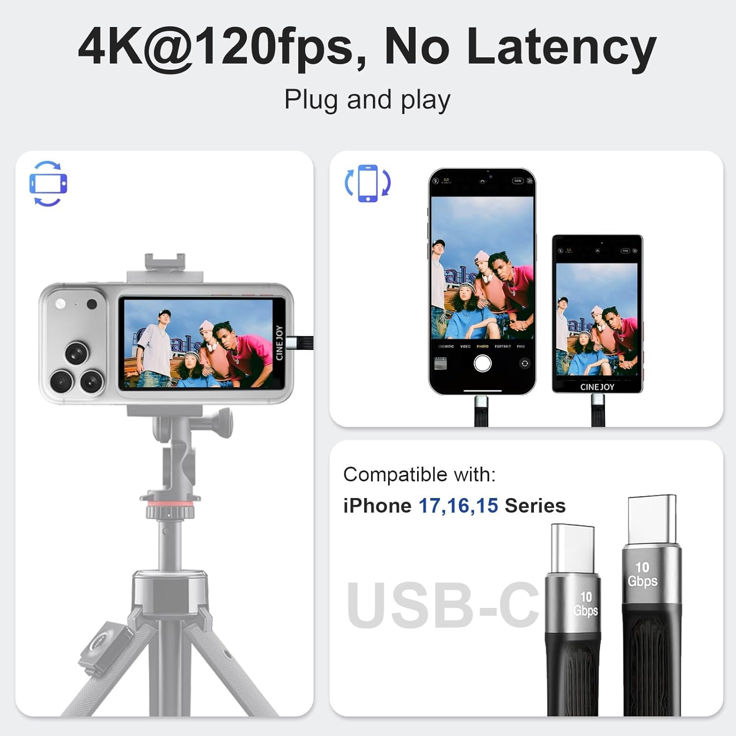 CineJoy M2 Selfie Monitor Scre - Action Camera 4K 评论和价格