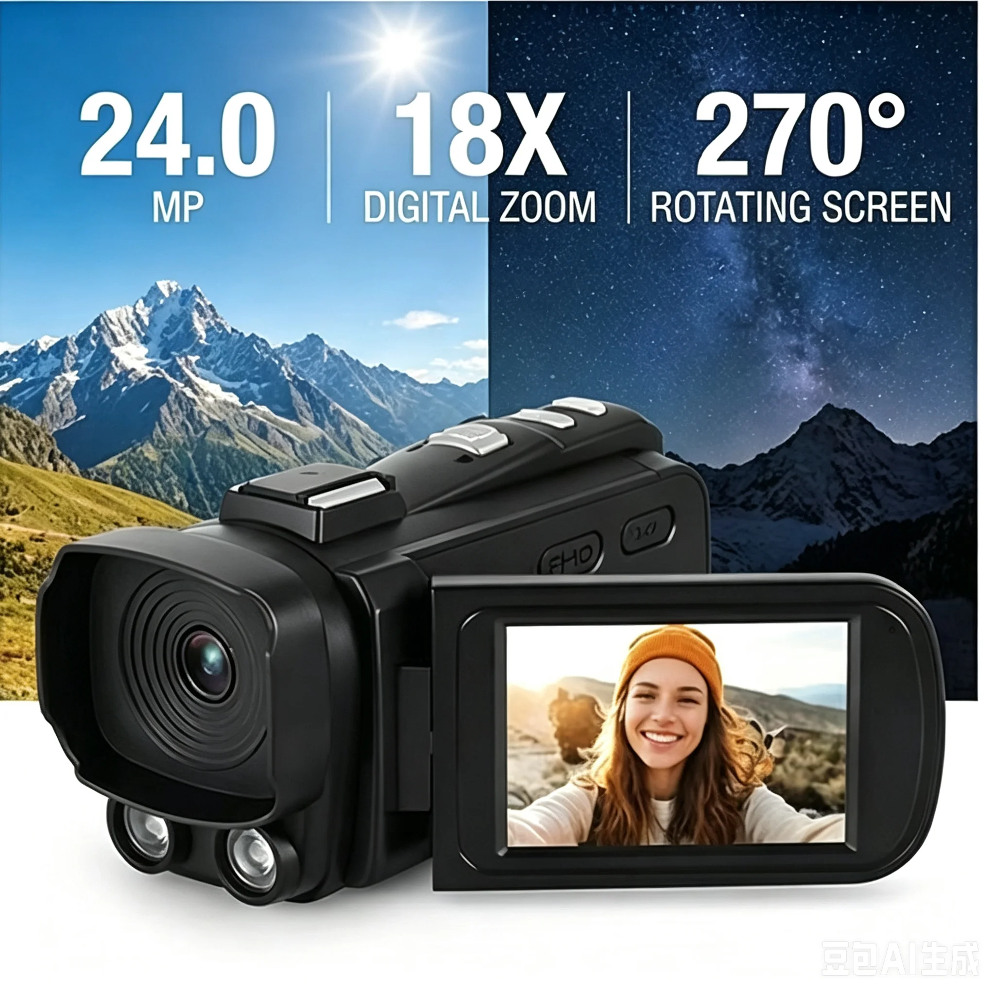 1080P Full HD Digital Camera V - Electronics Gadgets For Home 评论和价格